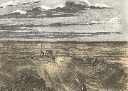 william r clark sturt och hans foljeslagare under kartmatning vid farden till det inre av australien 1844-45. oil